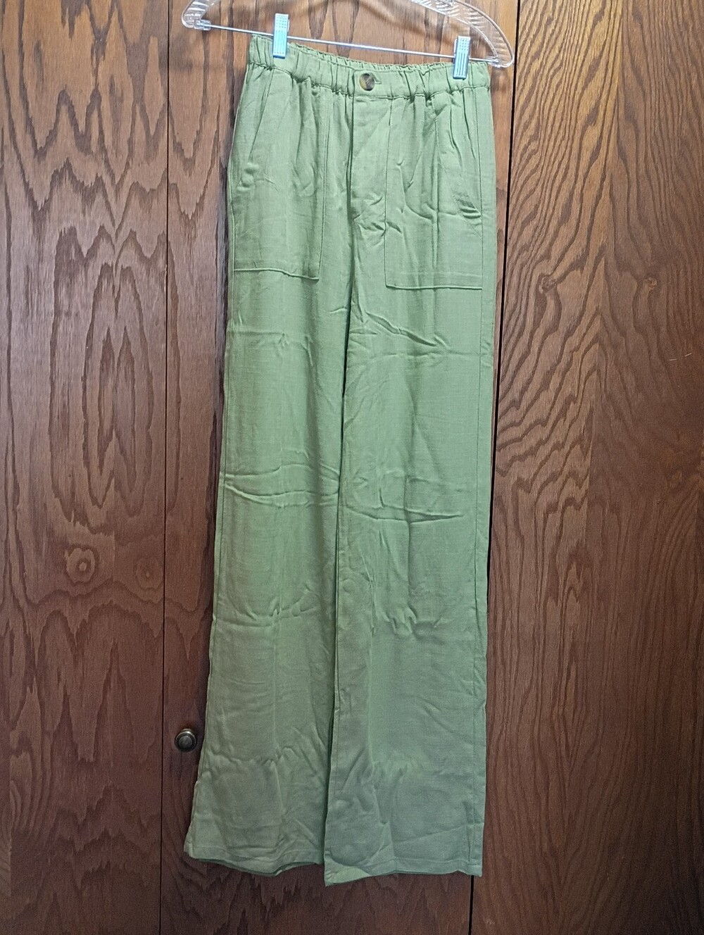 Love Tree Sage Green Wide-Leg Womans Pants